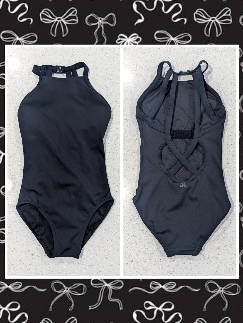 JOJax Jo + Jax JoJax Gymnastics Dance Pageant Leotard YM Medium STRAPPY LOW Back
